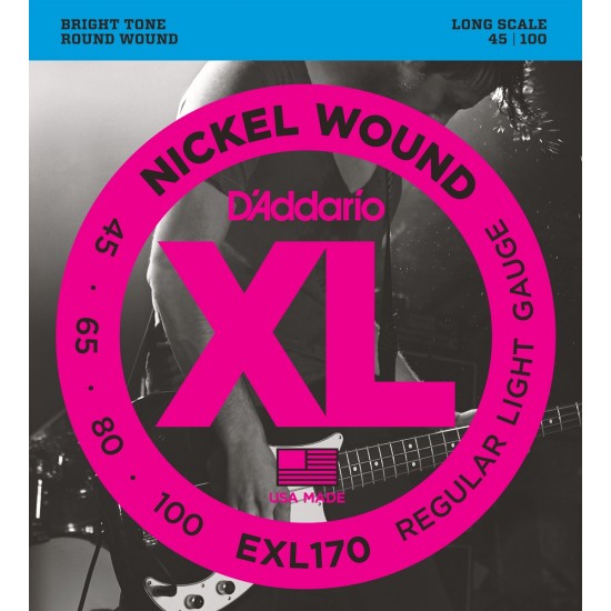 D'Addario EXL170 Basse Regular Light 45-100