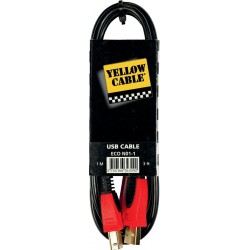 Yellow Cable N01-1 USB/USB Mâle 1M