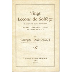 Georges Dandelot : 20 Leçons de solfège En Clé Sol et Fa