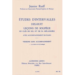 Jeanine Rueff : Etudes d'Intervalles, 18 Leçons de Solfège