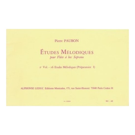 Pierre Paubon : Etudes Mélodiques Volume 2