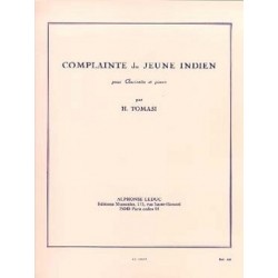Henri Tomasi : Complainte Du Jeune Indien Pour Clarinette et Piano