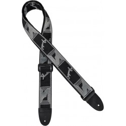Fender Monogrammed Strap Black, Light Grey Dark Grey