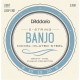 D'Addario EJ60 Light Jeu Banjo 5 Cordes
