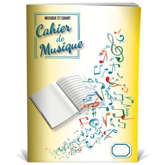 Cahier de Musique - Relié - 14 portées - 96 pages - Cahier de Musique