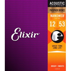 Elixir 16052 Nanoweb Ph. Bronze Light 12-53