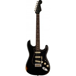 Fender Limited Edition Dual-Mag II Strat Relic Aged Black Over 3-Color Sunburst