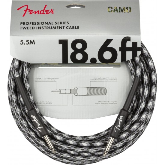 Fender Câble Jack 5,5M Winter Camo