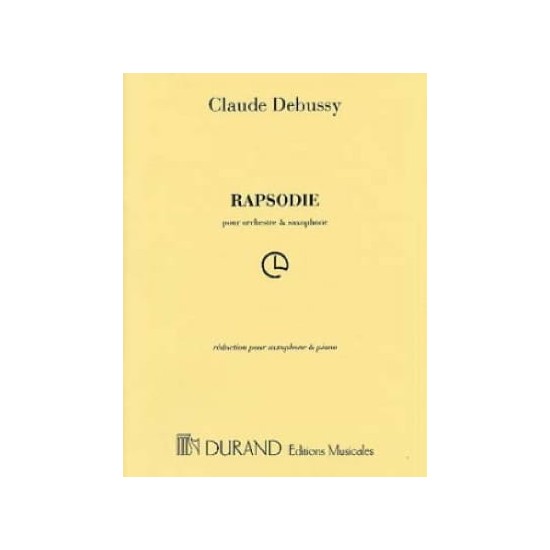 Claude Debussy Rapsodie Saxophone Alto et Piano