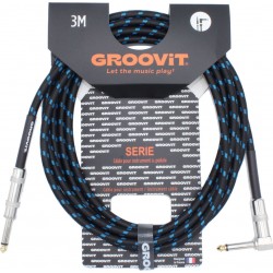 Groovit Câble Tressé Blindé D/C 3m Bleu