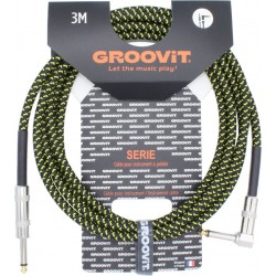 Groovit Câble Tressé Blindé D/C 3m Jaune
