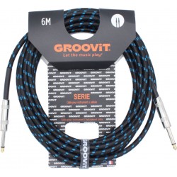 Groovit Câble Tressé Blindé D/D Bleu 6m