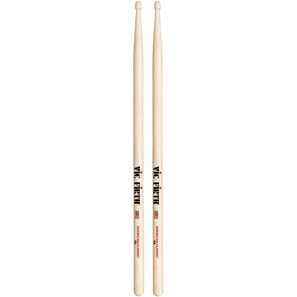 VIC FIRTH 5A Paire de Baguettes De Batterie American Classic Hickory