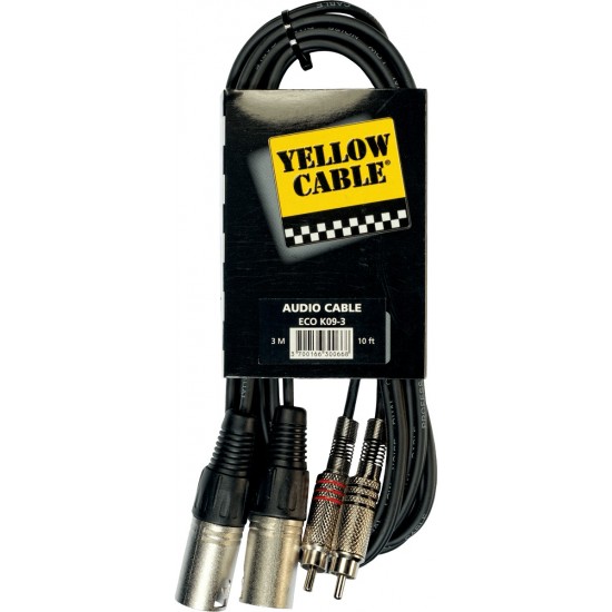 Yellow Cable K09-3 Double RCA/Double XLR 3M